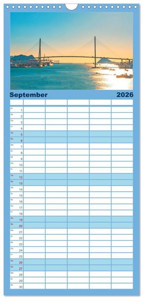 Produktbild: Familienplaner 2026 - Busan - Hafenstadt in S&uuml;dkorea mit 5 Spalten (Wandkalender, 21 x 45 cm) CALVENDO
