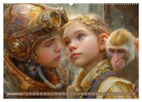 Produktbild: Dieselpunk - Portraits von Menschen und Tieren (hochwertiger Premium Wandkalender 2026 DIN A2 quer), Kunstdruck in Hochglanz