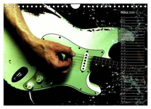Produktbild: Rockgitarren Power (Wandkalender 2026 DIN A4 quer), CALVENDO Monatskalender