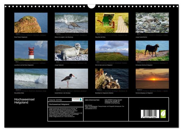 Produktbild: Hochseeeinsel Helgoland (Wandkalender 2026 DIN A3 quer), CALVENDO Monatskalender