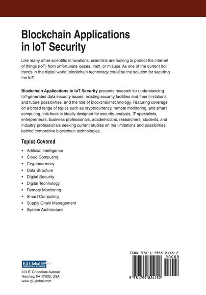 Produktbild: Blockchain Applications in IoT Security