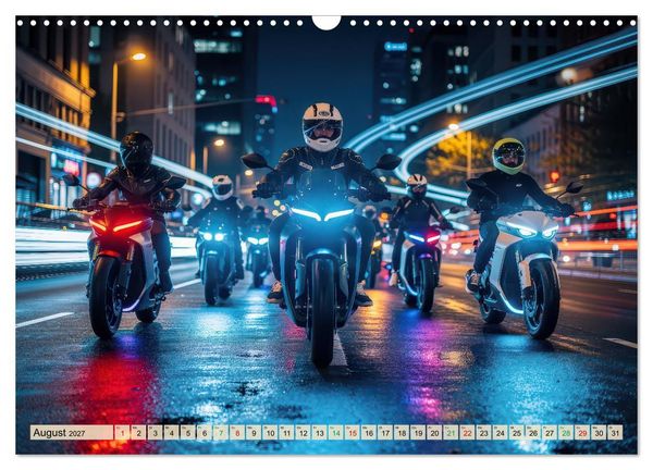 Produktbild: E-Motorrad-Biker (Wandkalender 2027 DIN A3 quer), CALVENDO Monatskalender