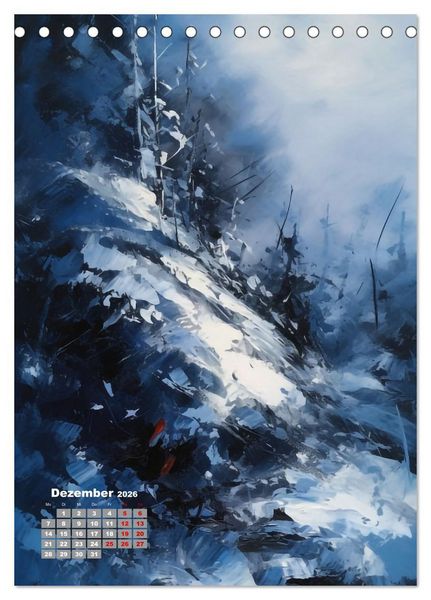 Produktbild: Abstrakte Landschaften (Tischkalender 2026 DIN A5 hoch), CALVENDO Monatskalender