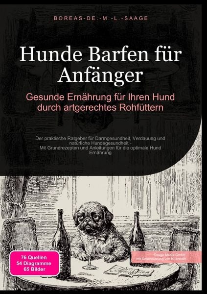BARF (DE) / Hunde Barfen für Anfänger: Gesunde Ernährung für Ihren Hund durch artgerechtes Rohfüttern, Taschenbuch von Boreas De. M. L. Saage, Epubli,