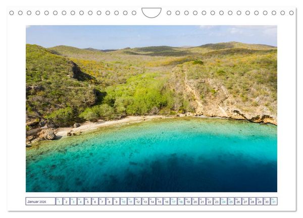 Produktbild: Strand und Meer auf Cura&ccedil;ao (Wandkalender 2026 DIN A4 quer), CALVENDO Monatskalender