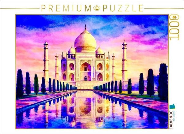 CALVENDO Puzzle Taj Mahal | 1000 Teile Lege-Größe 64x48cm Foto-Puzzle für glückliche Stunden