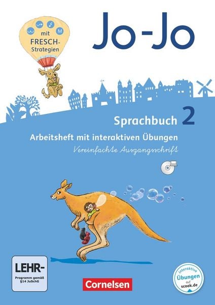 Jo-Jo Sprachbuch - Allgemeine Ausgabe - Neubearbeitung 2016. 2. Schuljahr - Arbeitsheft in Vereinfachter Ausgangsschrift mit CD-ROM, Taschenbuch von