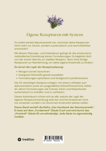 Produktbild: Naturkosmetik - Die Rezeptur-Logik - S&auml;ule II - Rezepte selbst entwickeln