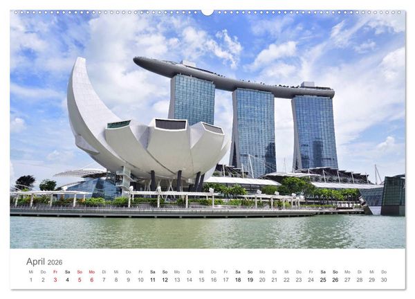 Produktbild: Singapur (Wandkalender 2026 DIN A2 quer), CALVENDO Monatskalender