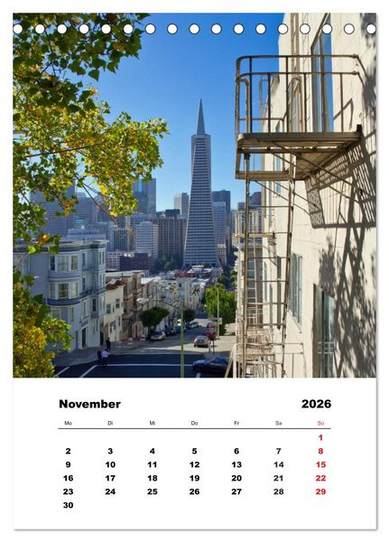 Produktbild: SAN FRANCISCO im Sommer (Tischkalender 2026 DIN A5 hoch), CALVENDO Monatskalender