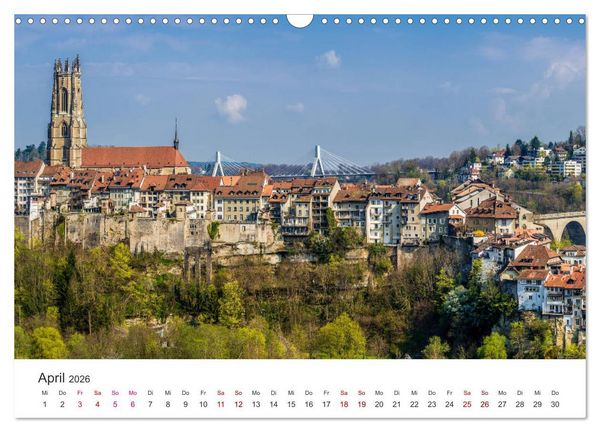 Produktbild: Schweiz - Die sch&ouml;nsten St&auml;dte (Wandkalender 2026 DIN A3 quer), CALVENDO Monatskalender