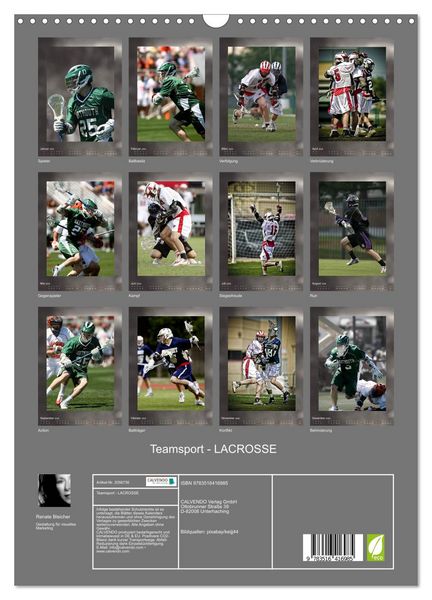 Produktbild: Teamsport - LACROSSE (Wandkalender 2026 DIN A3 hoch), CALVENDO Monatskalender