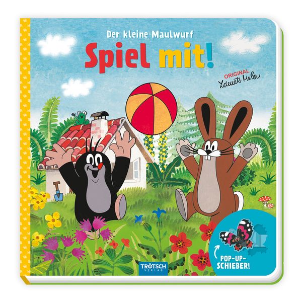 Produktbild: Tr&ouml;tsch Der kleine Maulwurf Spiel mit Pappenbuch mit Pop-up-Schiebern