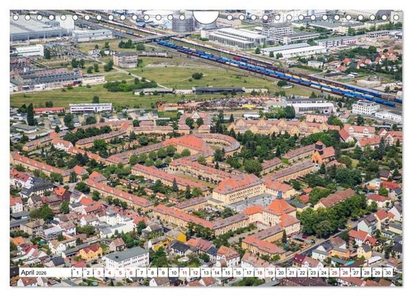 Produktbild: Lutherstadt Wittenberg - Stadt der Reformation aus der Vogelperspektive (Wandkalender 2026 DIN A4 quer), CALVENDO Monatskalender