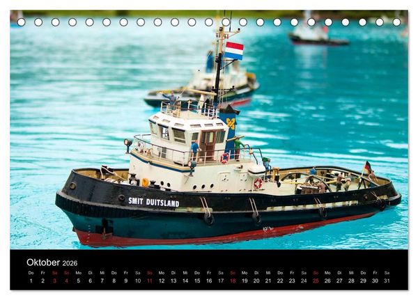 Produktbild: Modellboote in ihrem Element (Tischkalender 2026 DIN A5 quer), CALVENDO Monatskalender