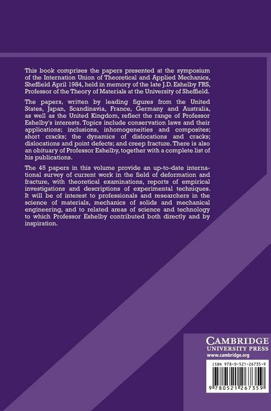 Produktbild: Fundamentals of Deformation and Fracture