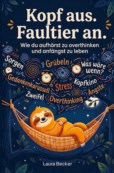 Produktbild: Kopf aus. Faultier an - Wie du aufh&ouml;rst zu overthinken und anf&auml;ngst zu leben