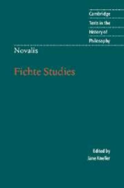 Produktbild: Novalis: Fichte Studies