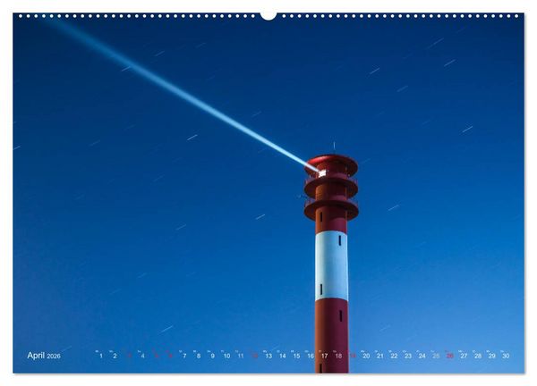 Produktbild: Nachts in Wilhelmshaven Edition mit maritimen Motiven (Wandkalender 2026 DIN A2 quer), CALVENDO Monatskalender