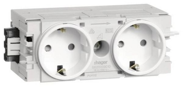Produktbild: GS20009016 Elektro-Sockelleisten-Zubeh&ouml;r Steckdosencontainer Wei&szlig; 1St.