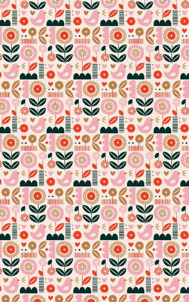 Produktbild: Notizbuch Insel-B&uuml;cherei &raquo;Puderrosa Blumen retro&laquo;