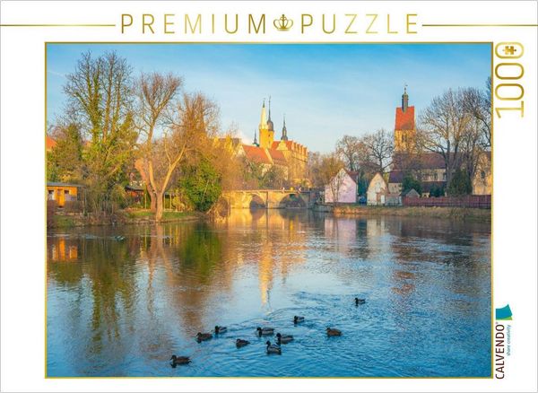 CALVENDO Puzzle Wintermorgen in Merseburg | 1000 Teile Lege-Größe 64x48cm Foto-Puzzle für glückliche Stunden