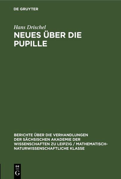 Produktbild: Neues &uuml;ber die Pupille