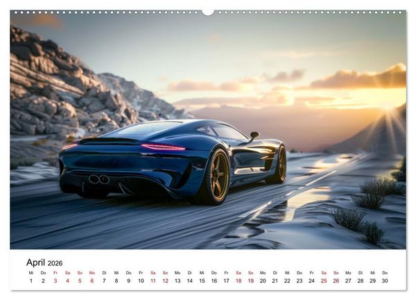Produktbild: Schnelle Sportwagen (Wandkalender 2026 DIN A2 quer), CALVENDO Monatskalender
