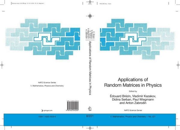 Produktbild: Applications of Random Matrices in Physics