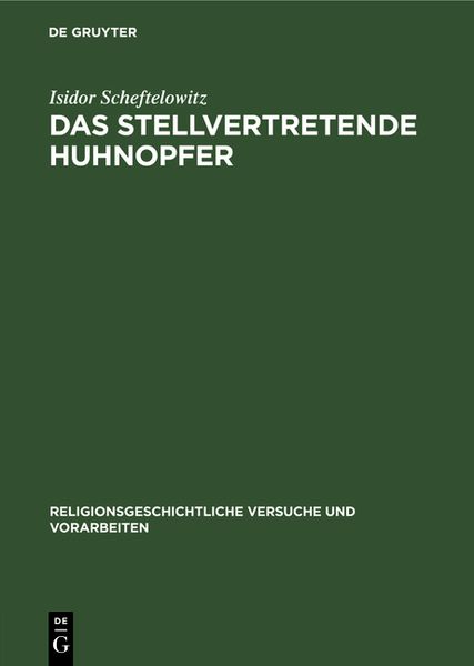 Produktbild: Das stellvertretende Huhnopfer