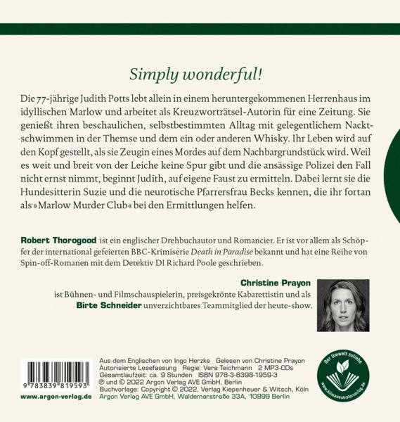 Produktbild: Mrs Potts&rsquo; Mordclub und der tote Nachbar