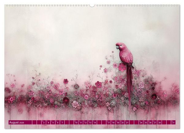 Produktbild: Die verzauberte Menagerie (hochwertiger Premium Wandkalender 2026 DIN A2 quer), Kunstdruck in Hochglanz