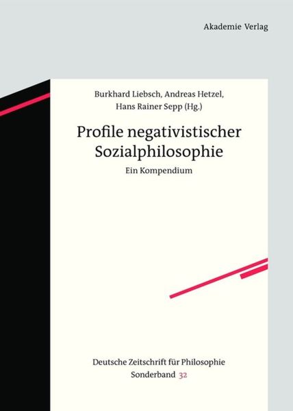 Produktbild: Profile negativistischer Sozialphilosophie