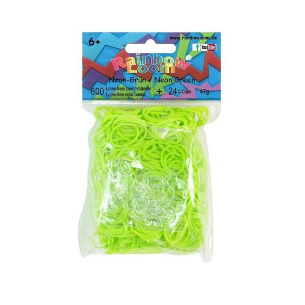 Rainbow Loom Gummibänder Neon-Grün bzw. Hellgrün