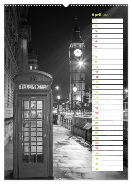 Produktbild: Big City London (hochwertiger Premium Wandkalender 2026 DIN A2 hoch), Kunstdruck in Hochglanz
