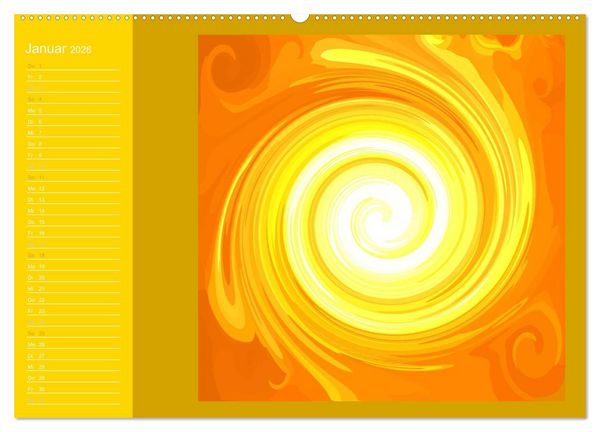 Produktbild: Energie-Spiralen 2026 (Wandkalender 2026 DIN A2 quer), CALVENDO Monatskalender