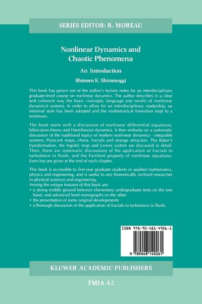 Produktbild: Nonlinear Dynamics and Chaotic Phenomena