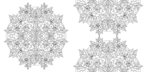 Produktbild: Blumen-Mandalas (Ausmalbuch zur kreativen Stressbew&auml;ltigung)