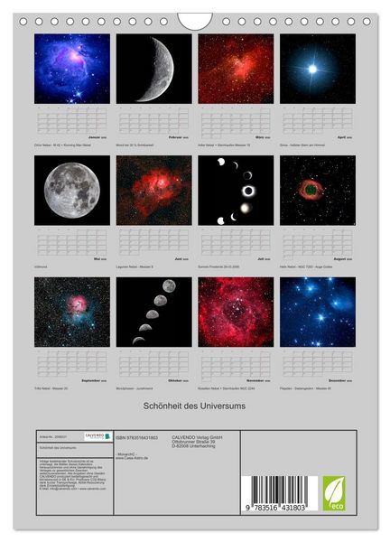 Produktbild: Sch&ouml;nheit des Universums (Wandkalender 2026 DIN A4 hoch), CALVENDO Monatskalender