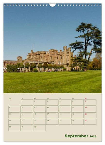Produktbild: Schl&ouml;sser und G&auml;rten in England (Wandkalender 2026 DIN A3 hoch), CALVENDO Monatskalender