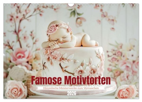 Famose Motivtorten (Wandkalender 2026 DIN A3 quer), CALVENDO Monatskalender