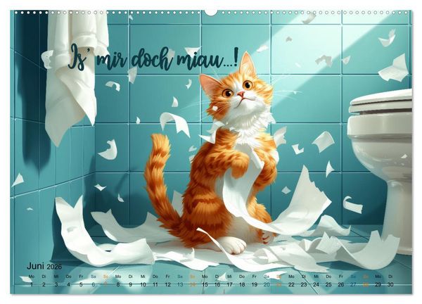Produktbild: Samtpfotenspr&uuml;che (Wandkalender 2026 DIN A2 quer), CALVENDO Monatskalender