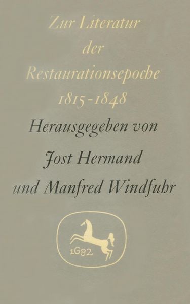 Produktbild: Zur Literatur der Restaurationsepoche 1815-1848