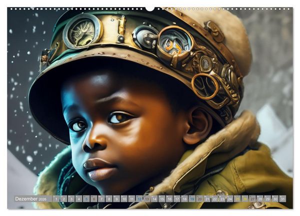 Produktbild: Starke Jungen - Steampunk Welten (hochwertiger Premium Wandkalender 2026 DIN A2 quer), Kunstdruck in Hochglanz