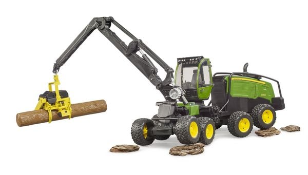 Produktbild: bruder 02135 John Deere 1270G Harvester mit Baumstamm
