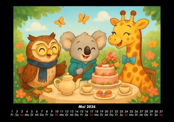 Produktbild: Ollie, Kiki & Nala - Fest der Freundschaft 2026 Fotokalender DIN A3