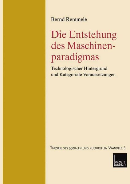Produktbild: Die Entstehung des Maschinenparadigmas