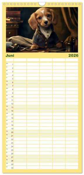 Produktbild: Familienplaner 2026 - M&auml;rchenhafte Helden mit feuchter Nase mit 5 Spalten (Wandkalender, 21 x 45 cm) CALVENDO