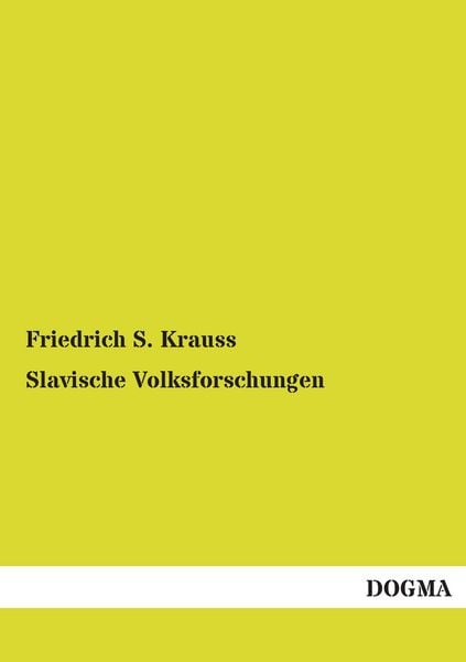 Produktbild: Slavische Volksforschungen