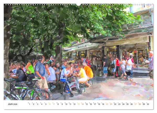 Produktbild: M&uuml;nchen - Bayerns Landeshauptstadt in Aquarellfarben (Wandkalender 2026 DIN A2 quer), CALVENDO Monatskalender